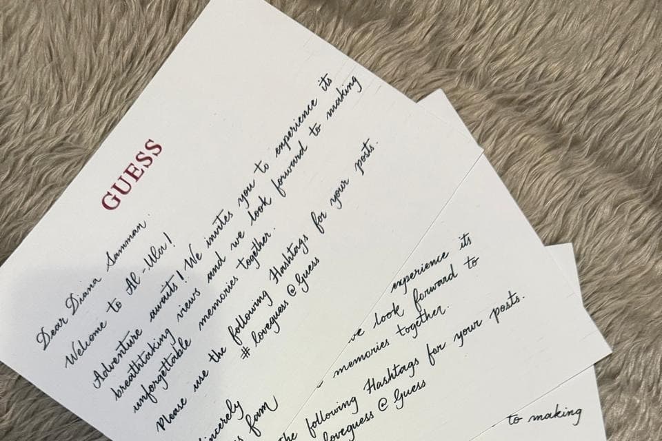 Bespoke calligraphy